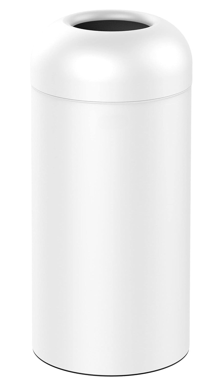 Commercial Kitchen Garbage Disposal - White Brushed Stainless‑Steel Commercial Open‑Top Trash