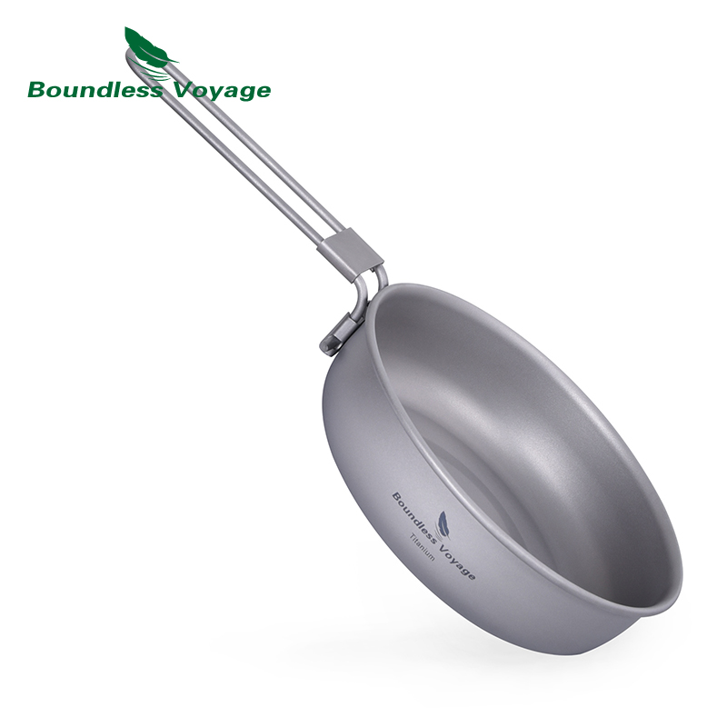 Commercial Kitchen Pans - Boundless Voyage Ultra-light Titanium Frying Pan