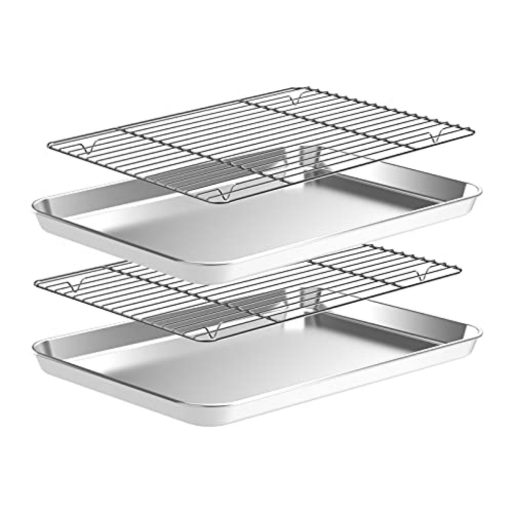 Rotary Bakery Oven - 2 Pack Stainless Steel Baking Sheet