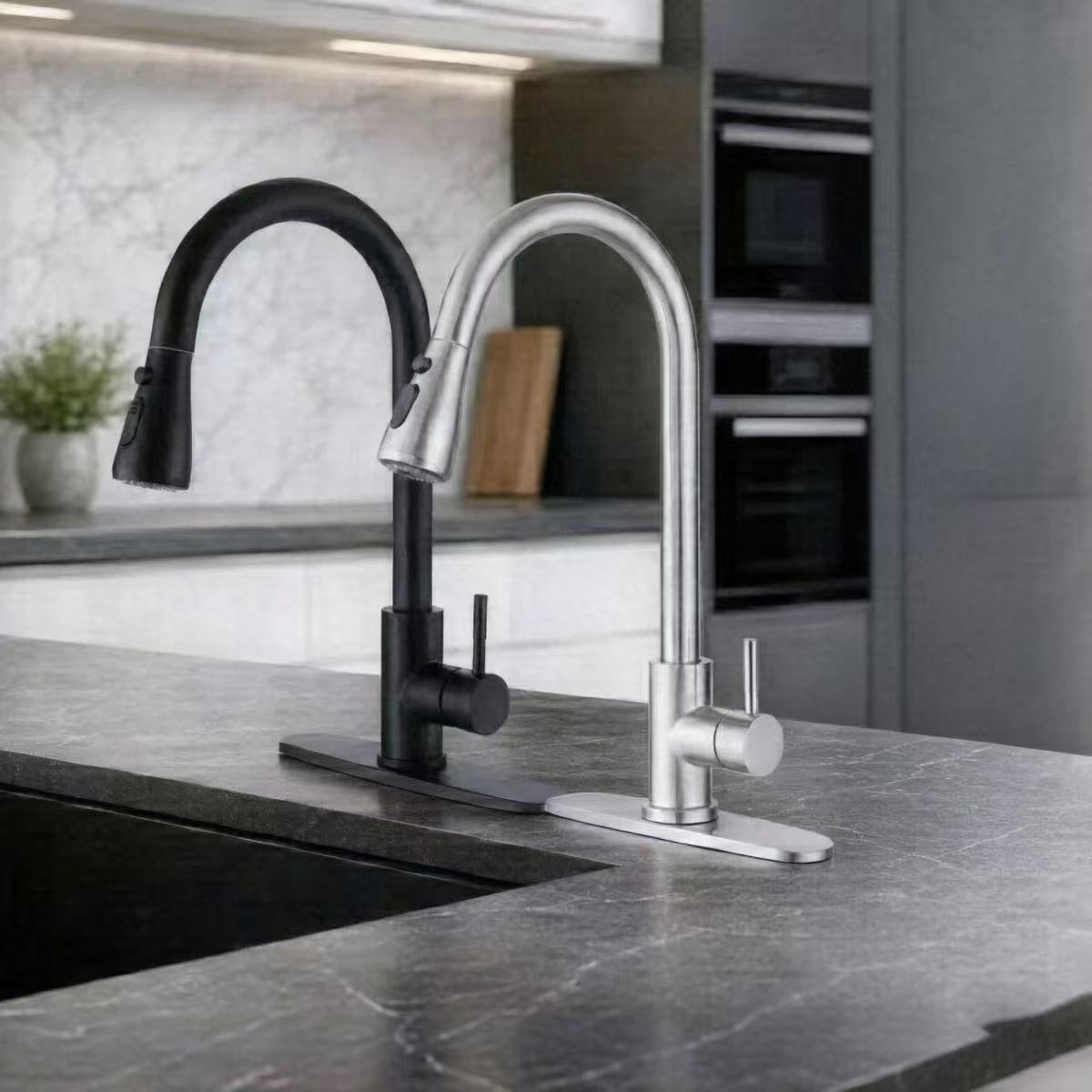 Kitchen Faucet Single Hole Pul - Commercial Kitchen Mixer Tap 评论和价格
