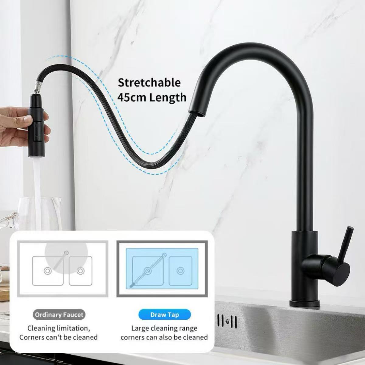 Kitchen Faucet Single Hole Pul - Commercial Kitchen Mixer Tap 评论和价格