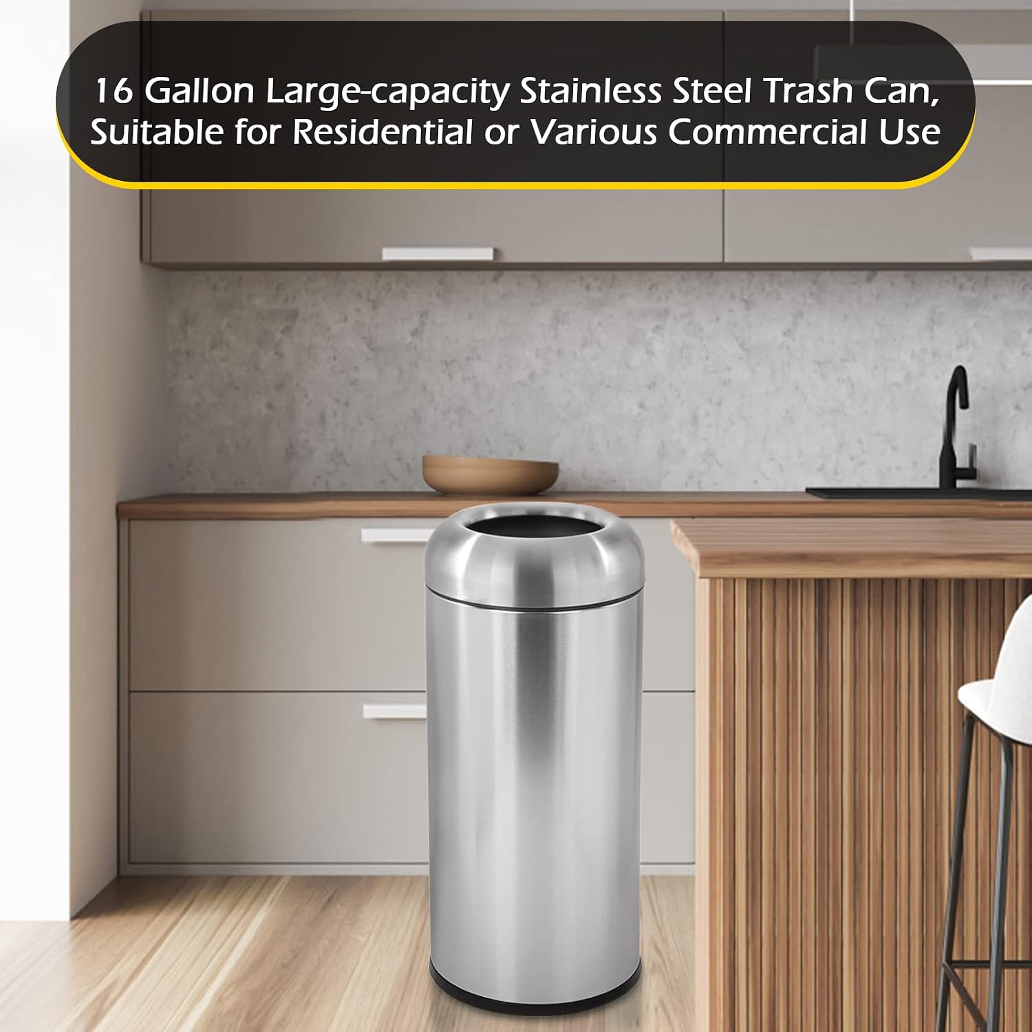 Large Stainless Steel Open‑Top - Commercial Kitchen Garbage Disposal 评论和价格
