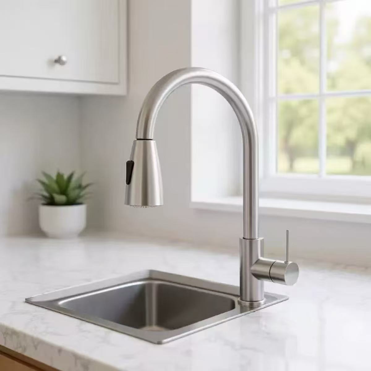 Kitchen Faucet Single Hole Pul - Commercial Kitchen Mixer Tap 评论和价格