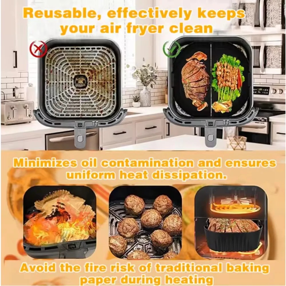 Silicone Air Fryer Mold Oil Fi - Commercial Kitchen Pans 评论和价格