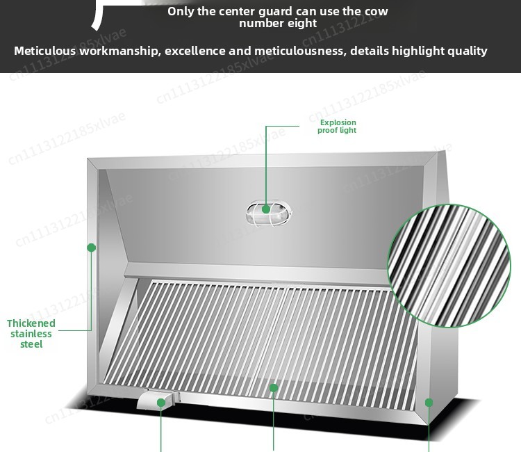 Thickened Stainless Steel Fume - Commercial Kitchen Range Hood 评论和价格