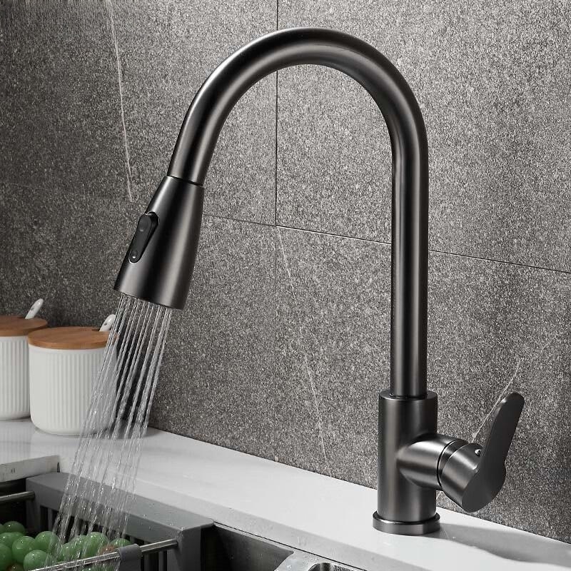 Matte Black Kitchen Faucet Sin - Commercial Kitchen Mixer Tap 评论和价格