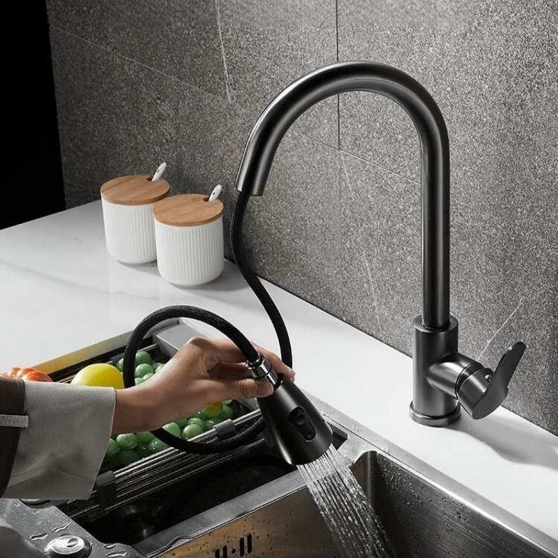 Matte Black Kitchen Faucet Sin - Commercial Kitchen Mixer Tap 评论和价格
