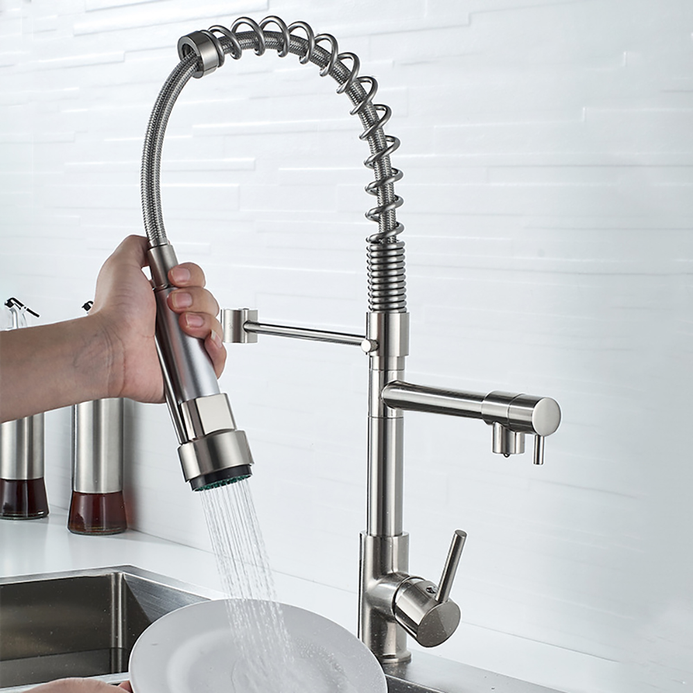 DQOK Black Brushed Spring Pull - Commercial Kitchen Mixer Tap 评论和价格