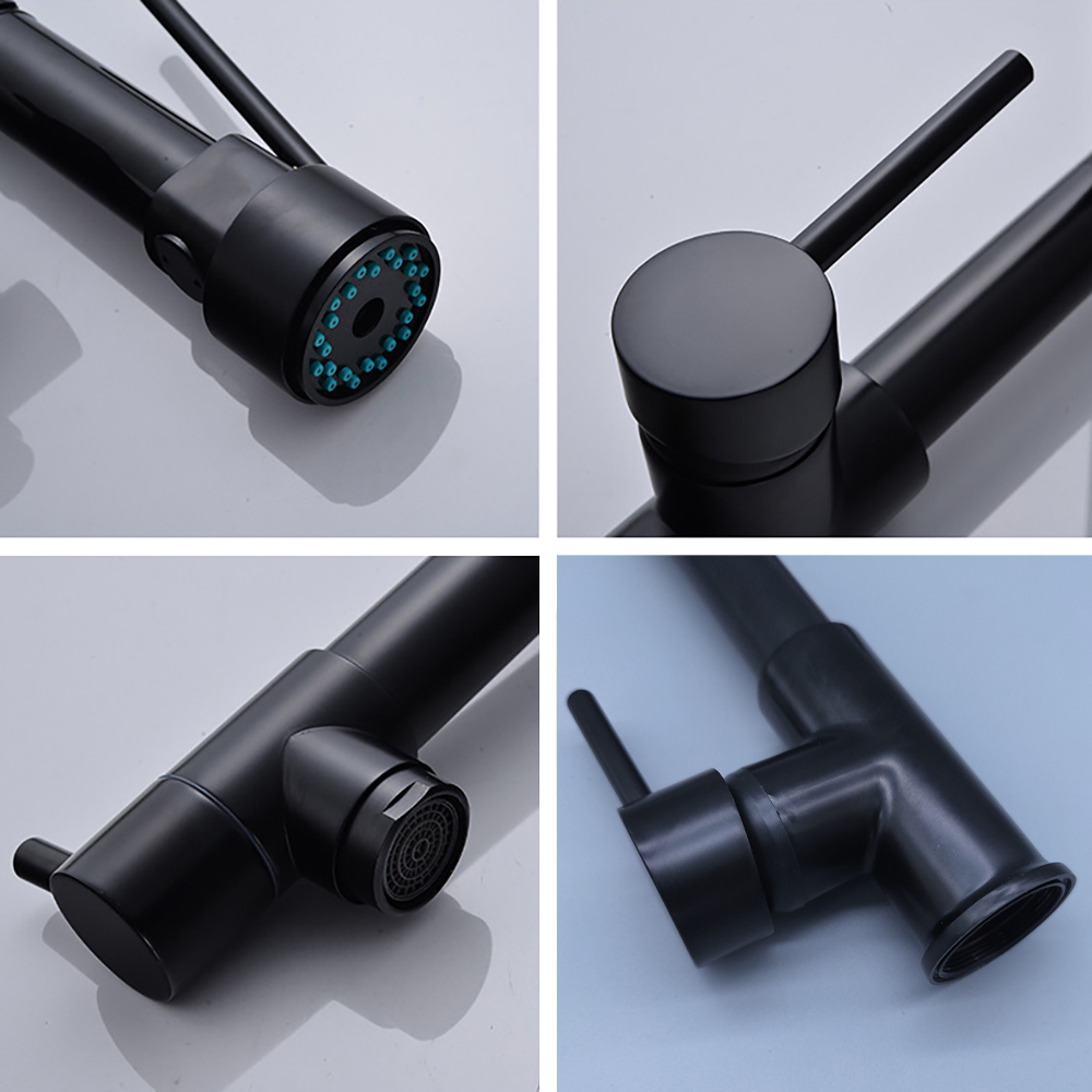 DQOK Black Brushed Spring Pull - Commercial Kitchen Mixer Tap 评论和价格